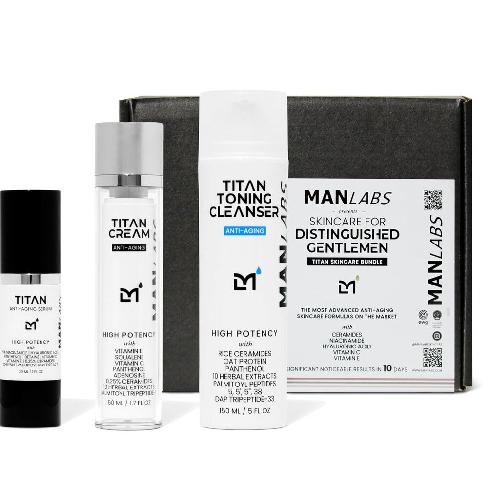 MANLABS Man Labs Titan Skin Care Set for Men NEW